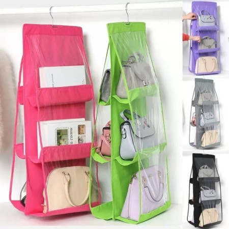 6 Pocket Hanging Wall Organizer Bag