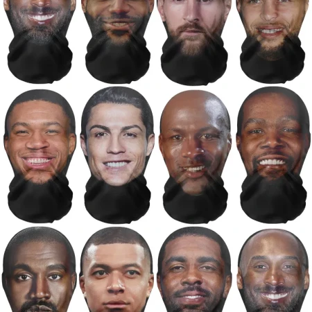 New 3D Printed Kanye Mask Elastic Mesh Full Face Mask for Men Women